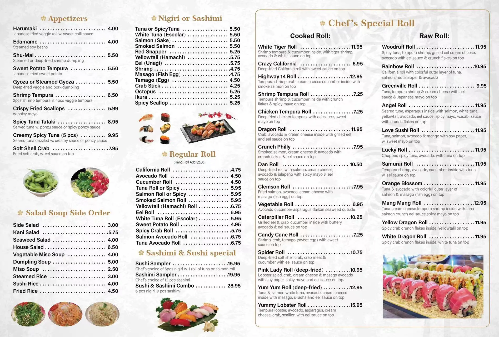 Love sushi outlet menu